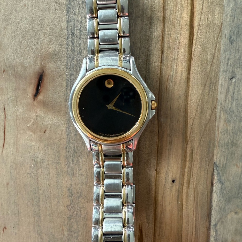 Movado Silver and Gold Museum Classic men’s Watch - stainless steel and quartz